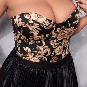 Never worn Black and gold corset